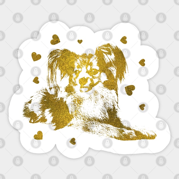 Papillon -Continental Toy Spaniel Sticker by Nartissima